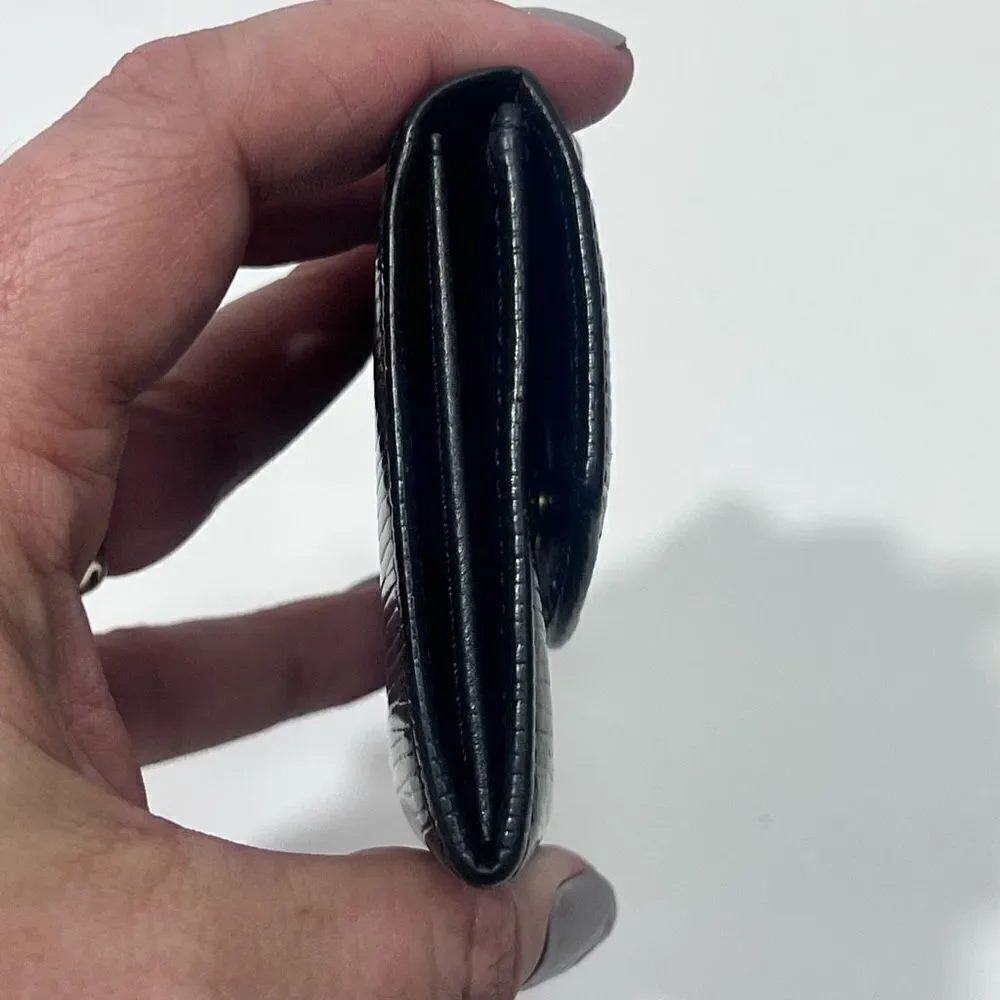 Louis Vuitton Epi Porte Monnaie black leather coin wallet, Authentic LV vintage